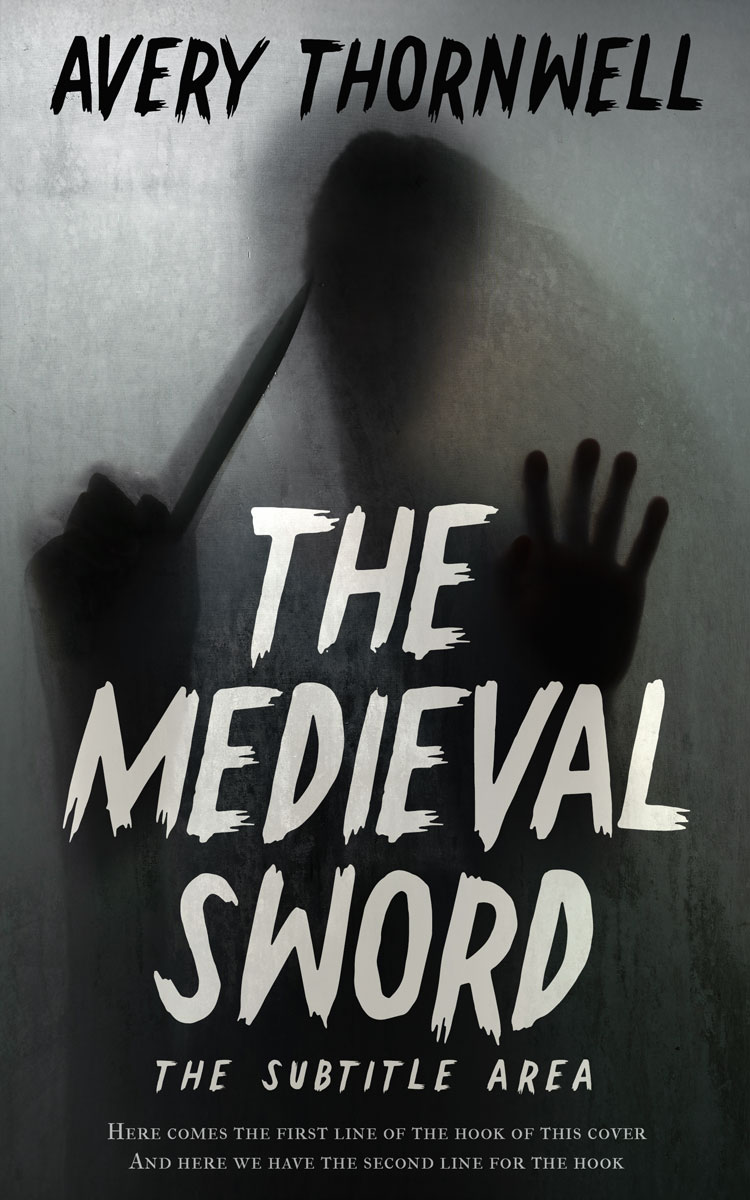 2D view of Premade Horror Book Cover - Gray Nickel #17844 | BookCoverZone*