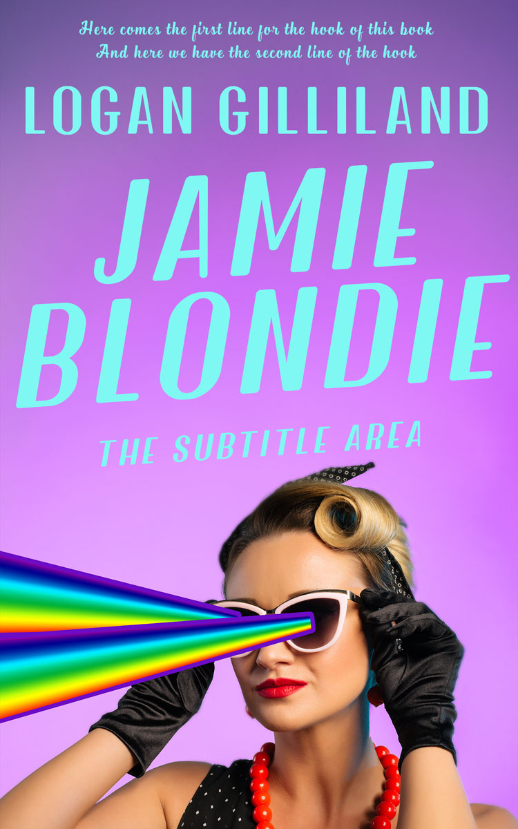 2D view of Premade Surreal Book Cover - Lavender
