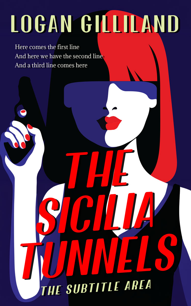 2D view of Premade Mystery & Thriller & Suspense Book Cover - Cinnabar