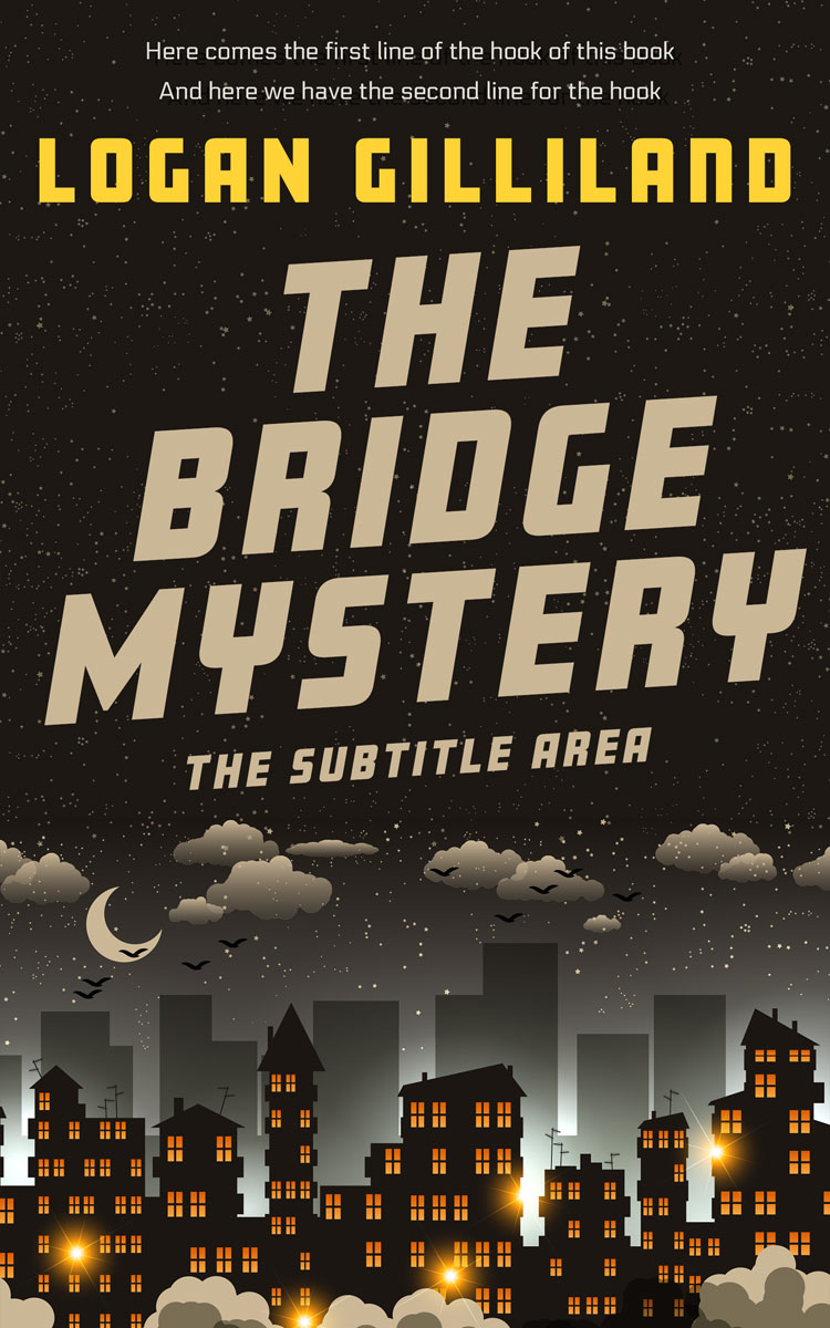 2D view of Premade Mystery & Thriller & Suspense Book Cover - Tan