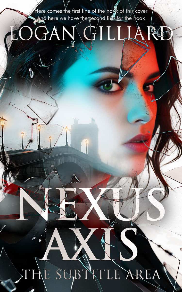 2D view of Premade Mystery & Thriller & Suspense Book Cover - Swirl