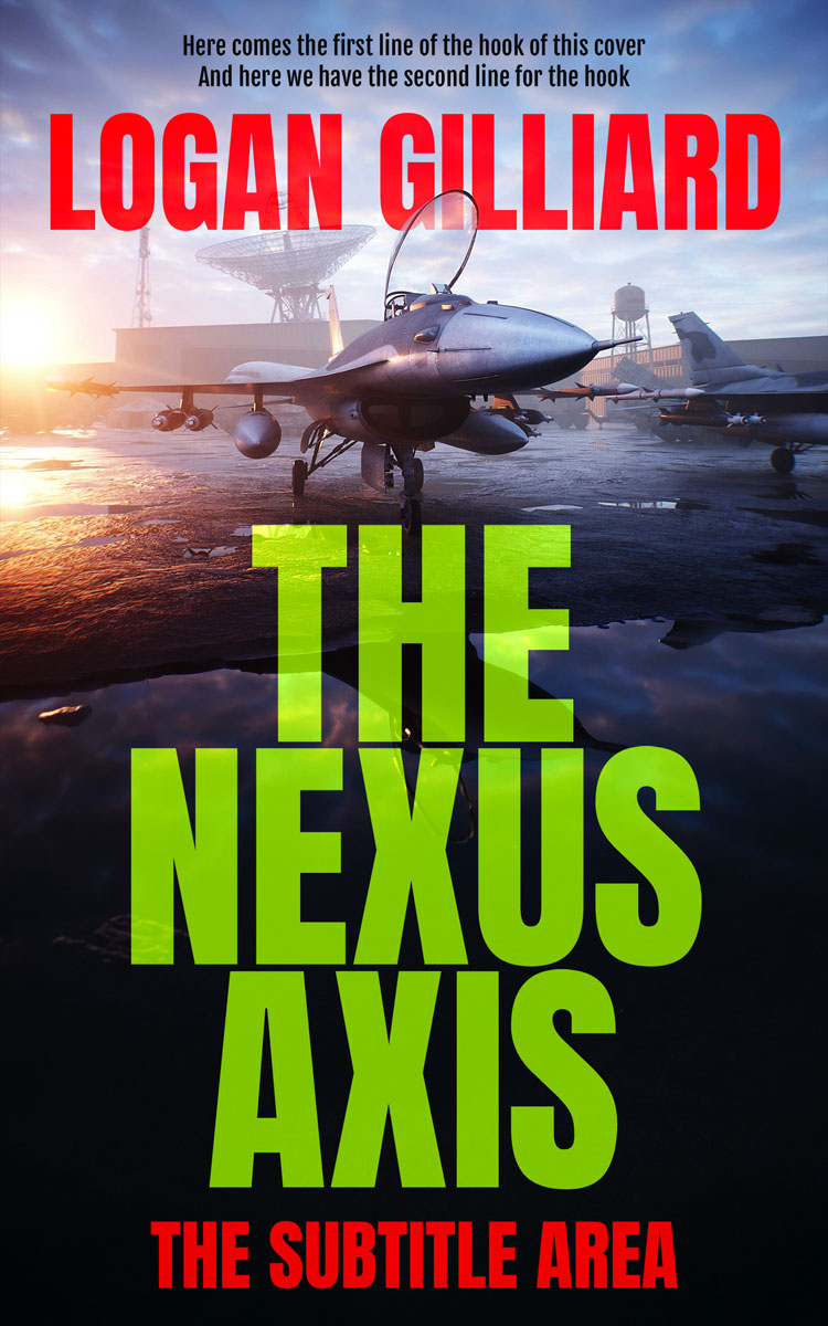 2D view of Premade Action & Adventure Book Cover - Atlantis