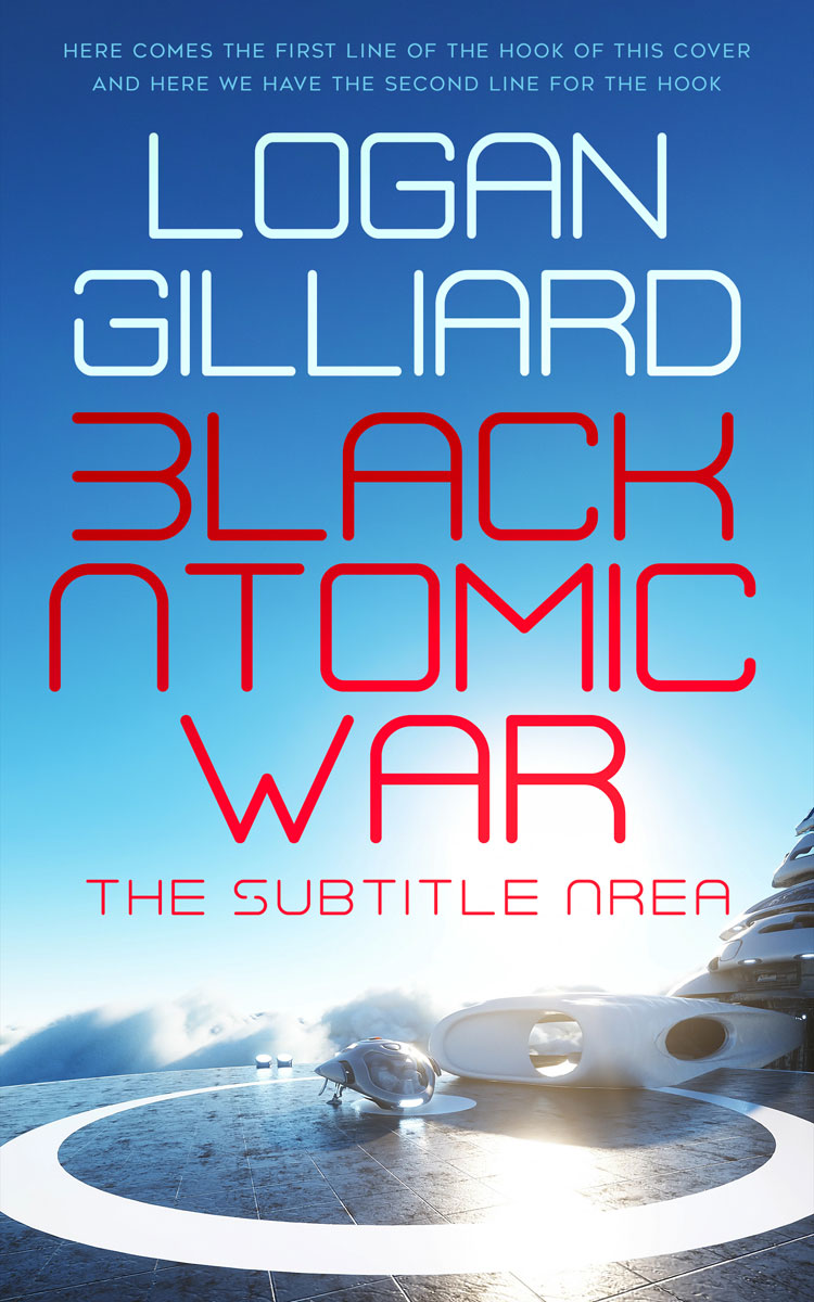 2D view of Premade Science Fiction Book Cover - Steel Blue #18014 | BookCoverZone*