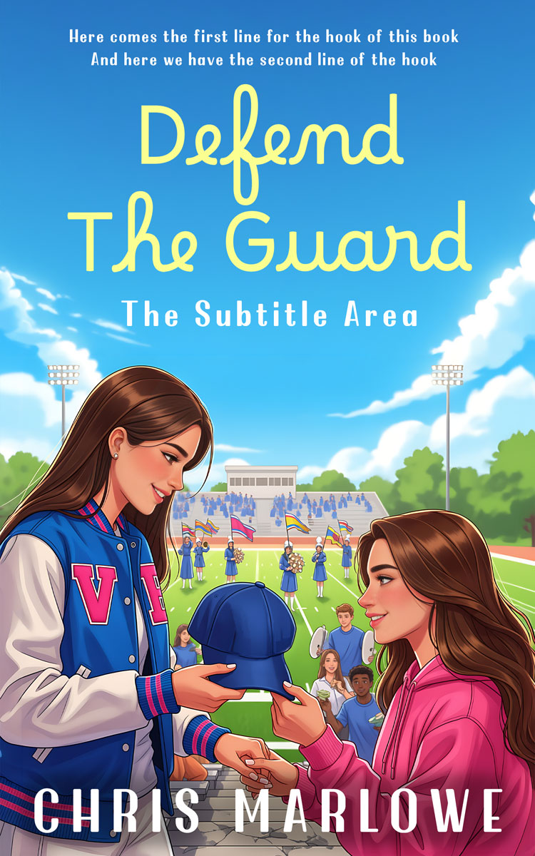 2D view of Premade Teen & Young Adult Book Cover - Havelock Blue #18057 | BookCoverZone*