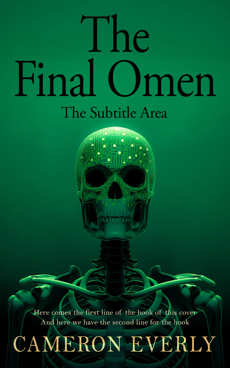2D view of Premade Science Fiction Book Cover - Fun Green #18302 | BookCoverZone