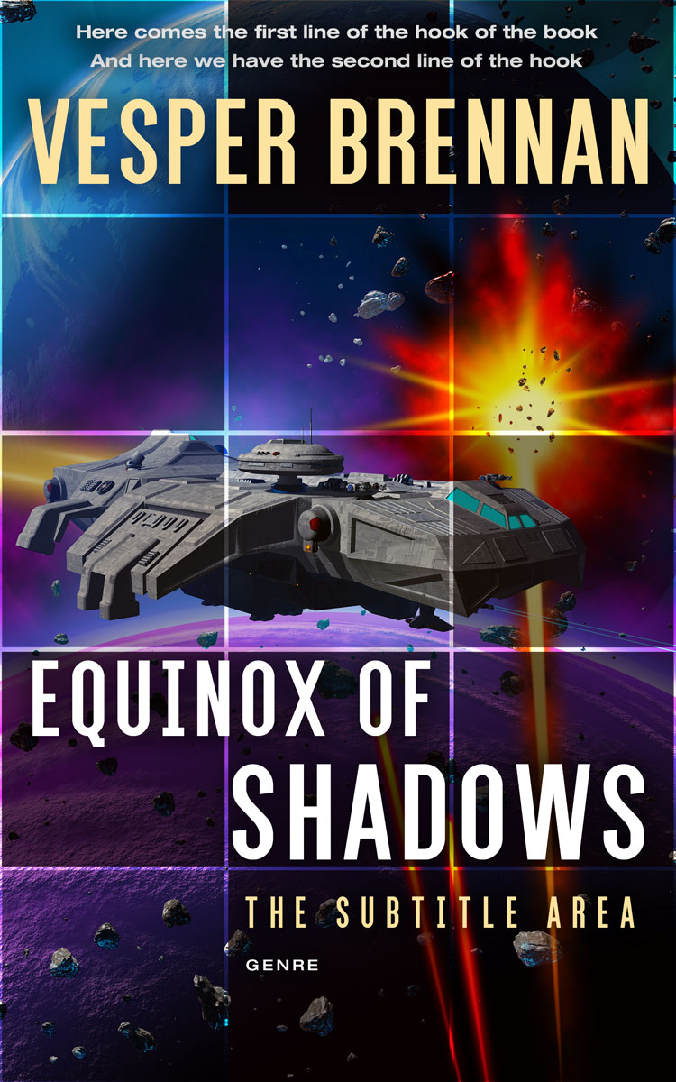 2D view of Premade Science Fiction Book Cover - Revolver