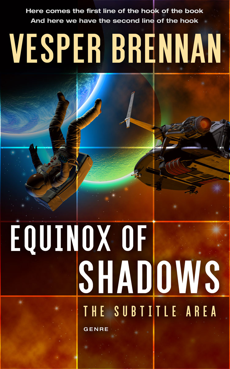 2D view of Premade Science Fiction Book Cover - Coffee Bean