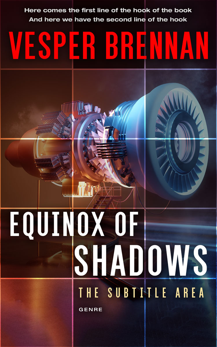 2D view of Premade Science Fiction Book Cover - Cocoa Brown