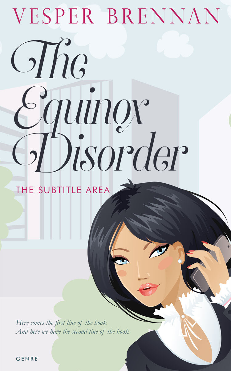 2D view of Premade Chick Lit Book Cover - Iron