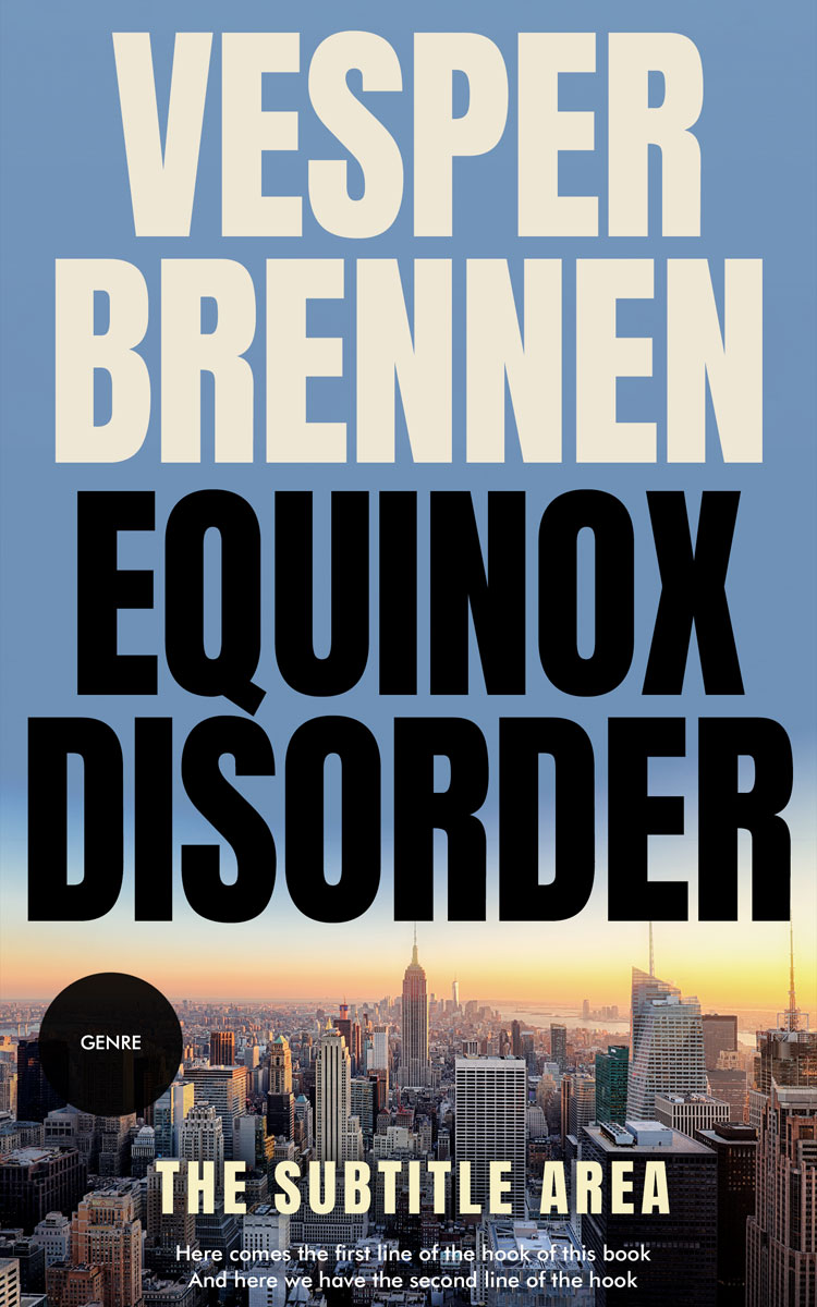 2D view of Premade Action & Adventure Book Cover - Stark White