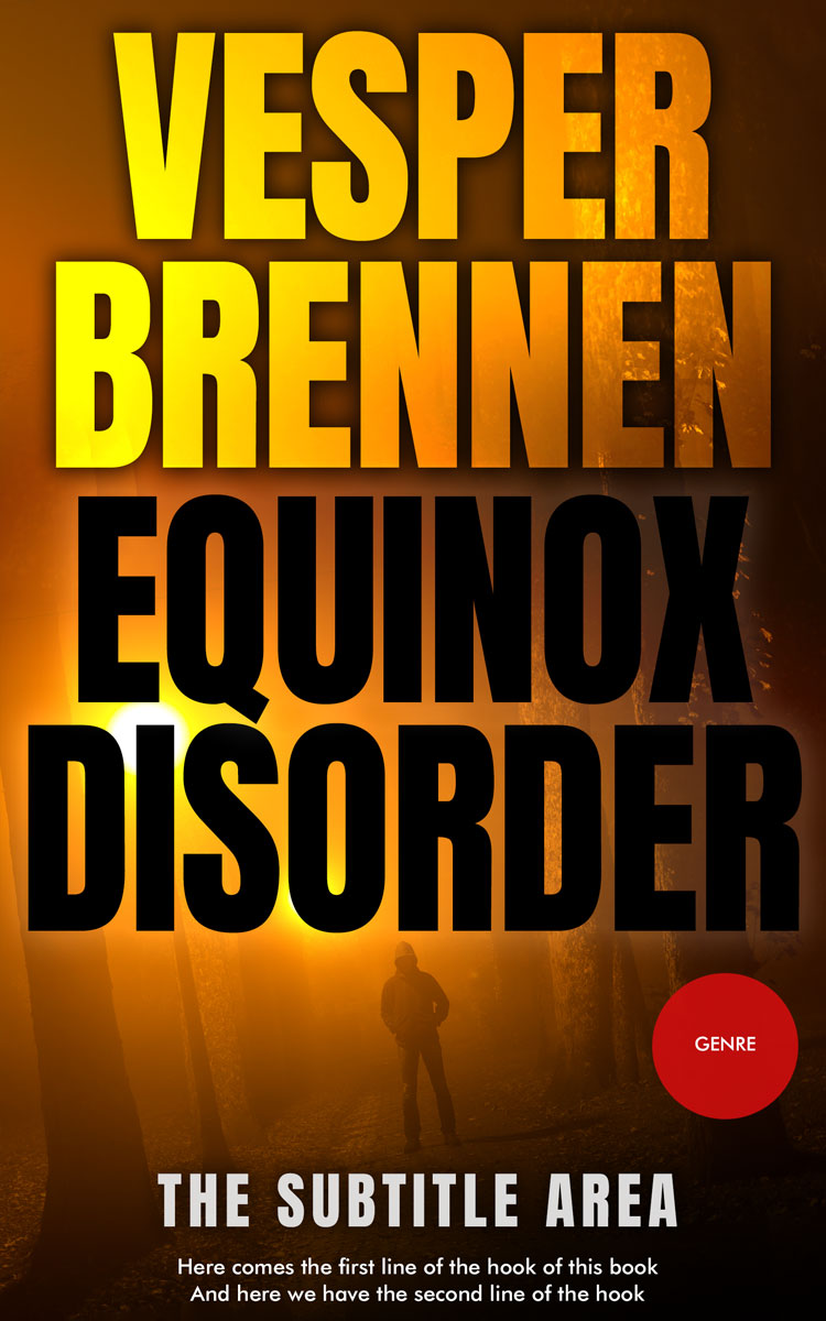 2D view of Premade Mystery & Thriller & Suspense Book Cover - Gamboge