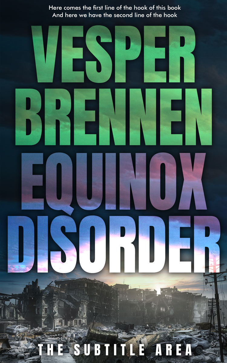 2D view of Premade Apocalyptica Book Cover - Outer Space