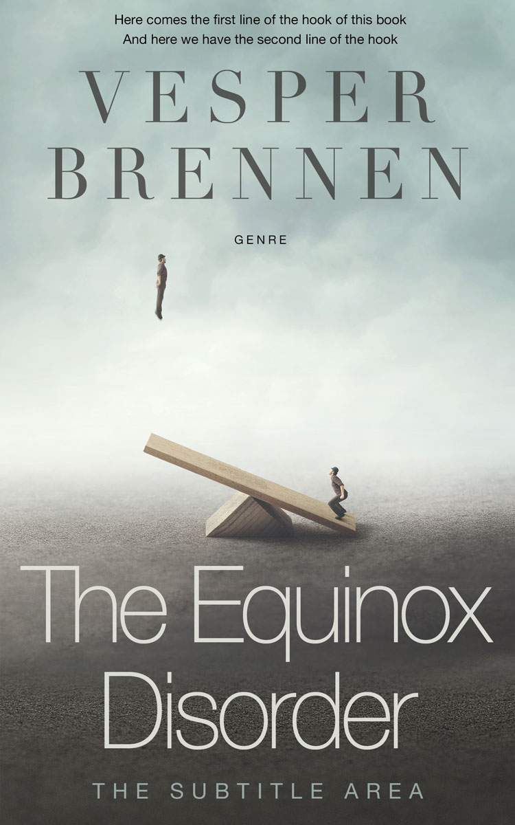 2D view of Premade Self-Improvement & Self-Help Book Cover - Powder Ash