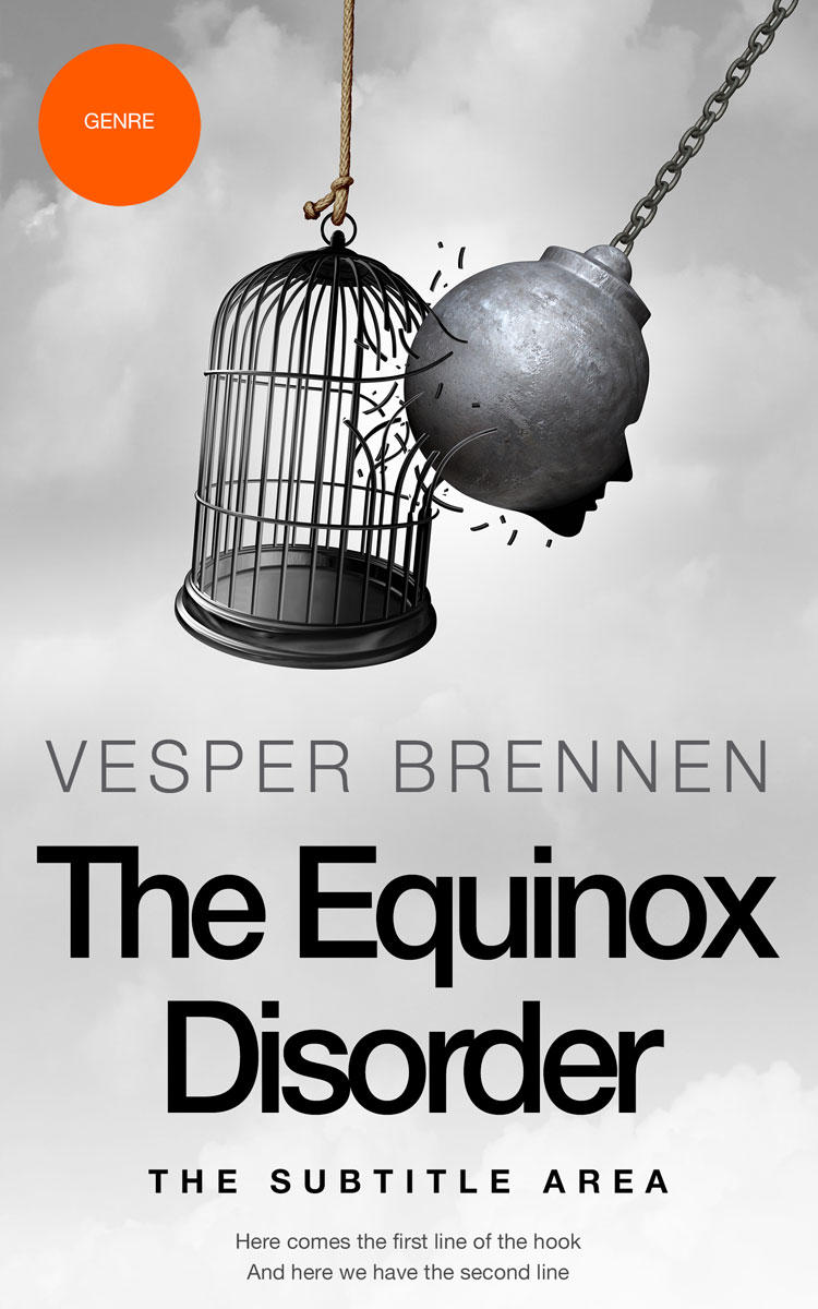 2D view of Premade Self-Improvement & Self-Help Book Cover - Iron