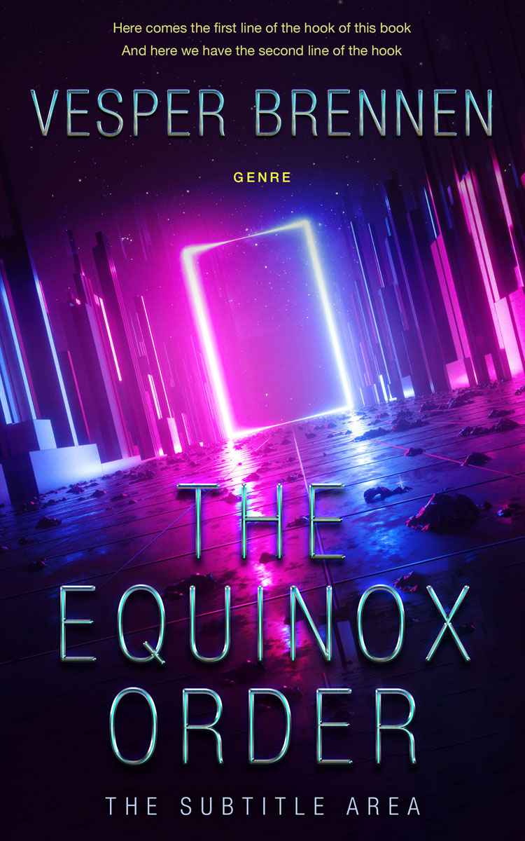 2D view of Premade Science Fiction Book Cover - Amethyst