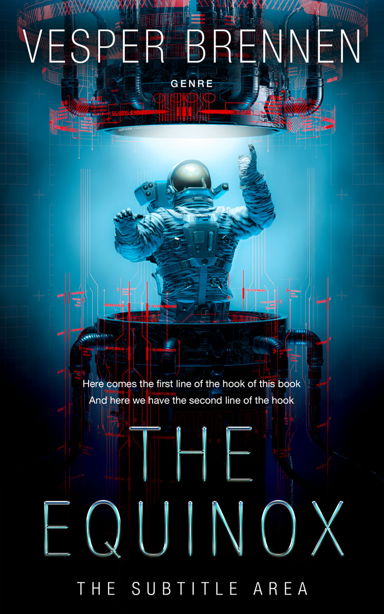 2D view of Premade Science Fiction Book Cover - Ebony