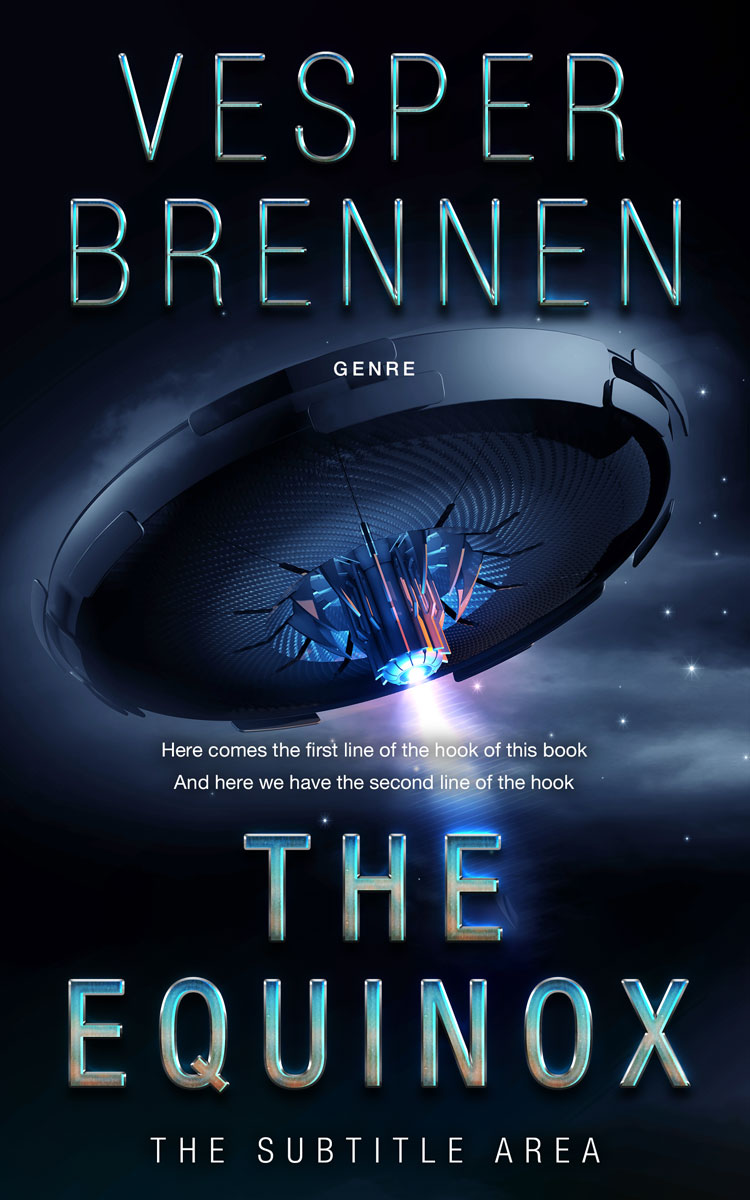 2D view of Premade Science Fiction Book Cover - Ebony