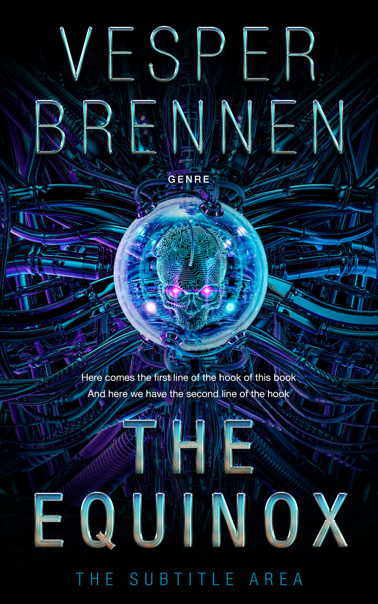 2D view of Premade Science Fiction Book Cover - Ebony