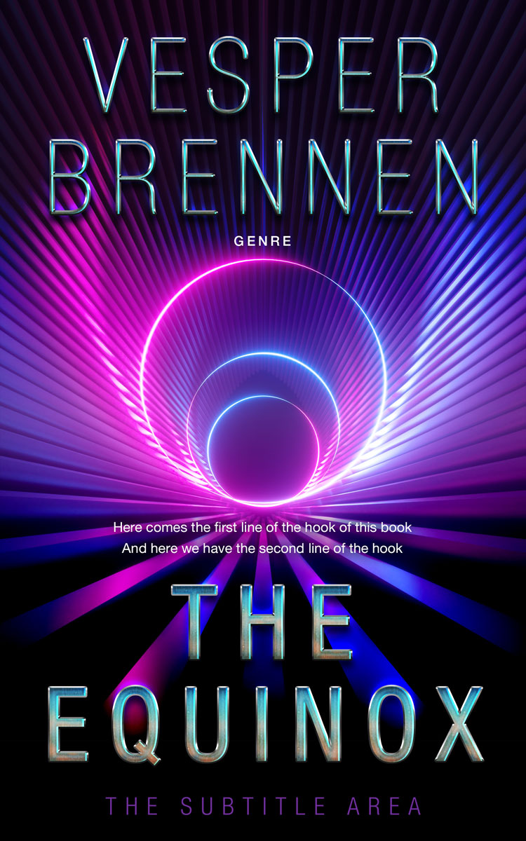 2D view of Premade Science Fiction Book Cover - Lavender