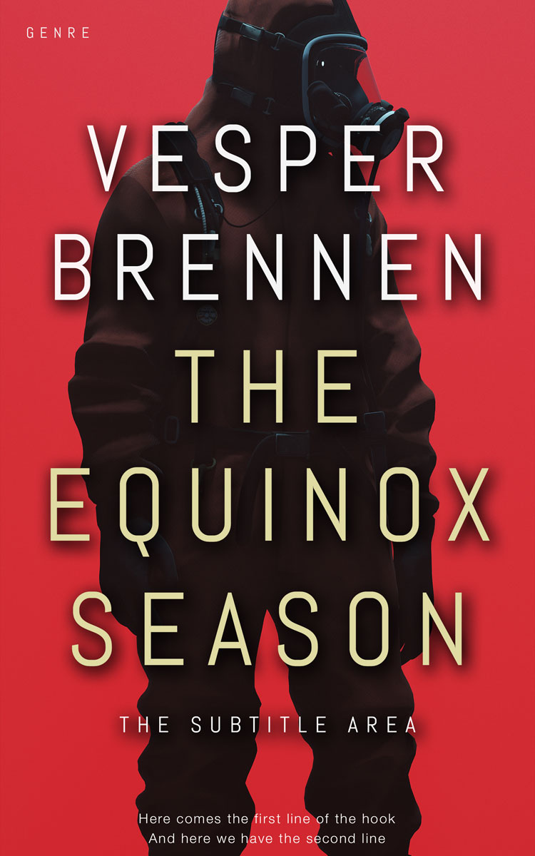 2D view of Premade Apocalyptica Book Cover - Persian Red