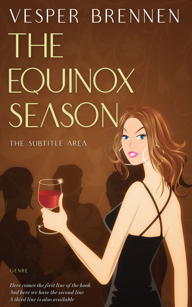 2D view of Premade Romance Book Cover - Metallic Copper