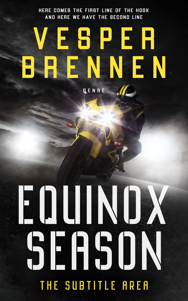 2D view of Premade Action & Adventure Book Cover - Stark White