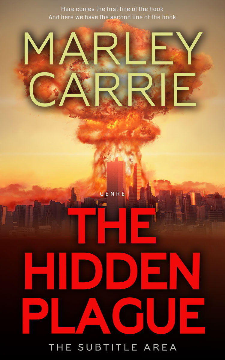 2D view of Premade Apocalyptica Book Cover - Medium Carmine