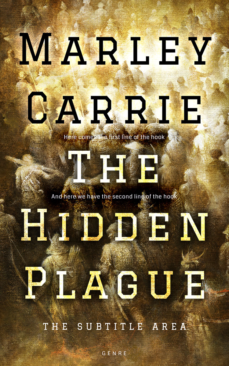 2D view of Premade Fantasy Book Cover - Metallic Bronze