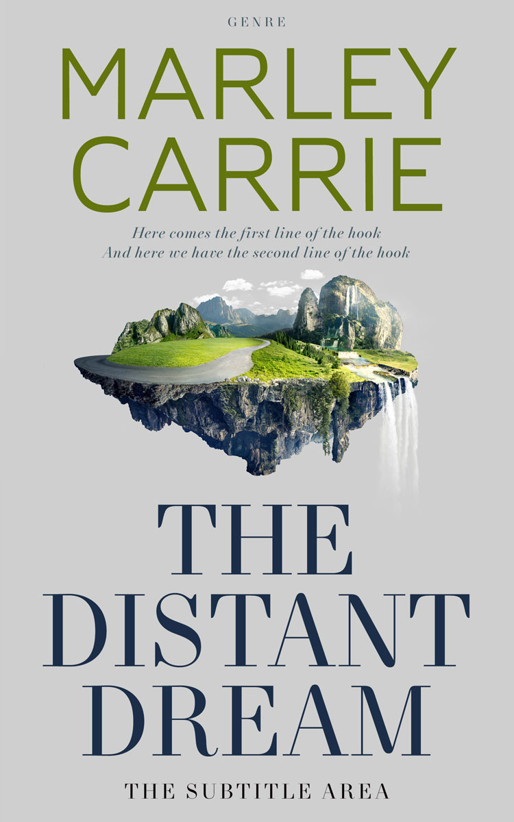 2D view of Premade Surreal Book Cover - Quill Gray