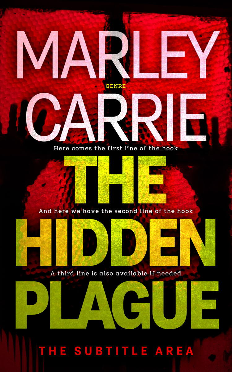2D view of Premade Mystery & Thriller & Suspense Book Cover - Red Damask
