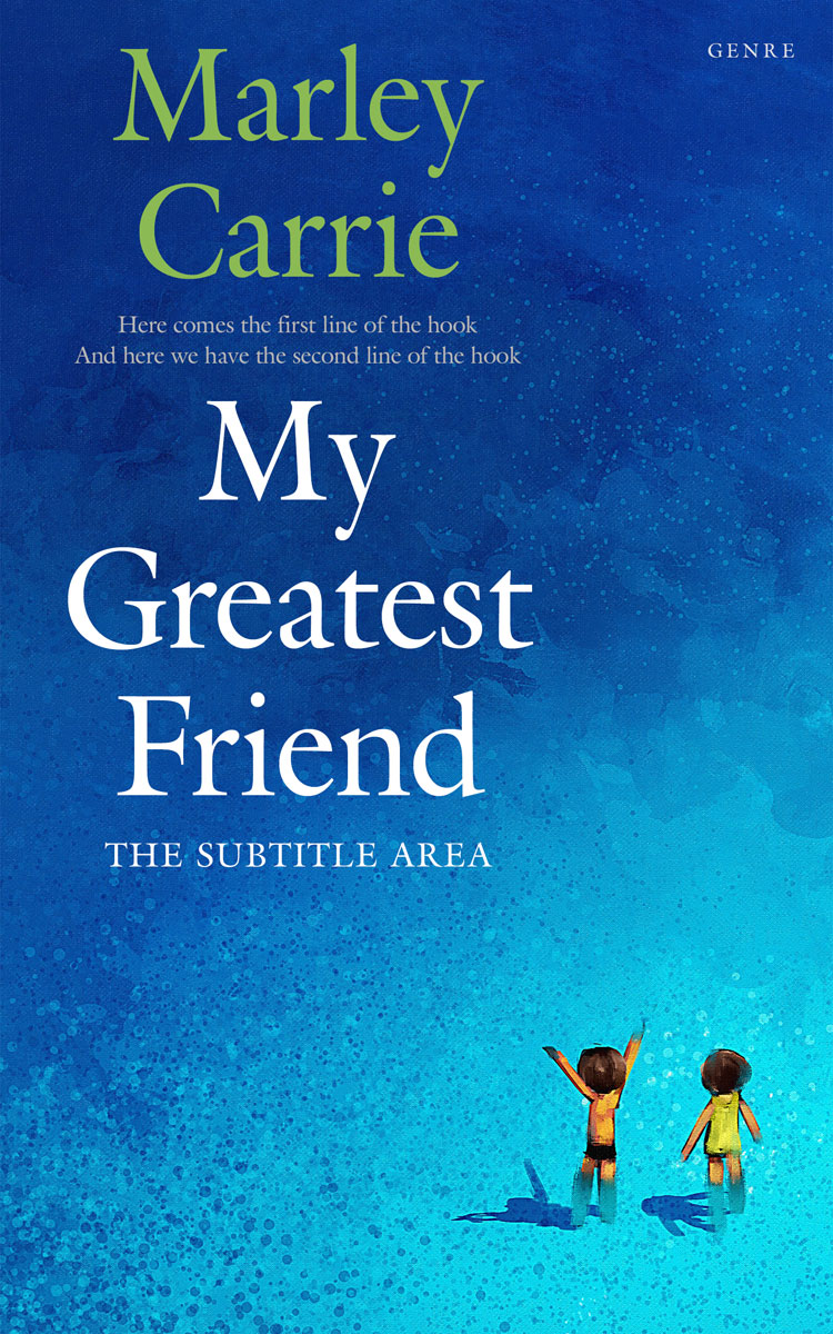 2D view of Premade Teen & Young Adult Book Cover - Venice Blue