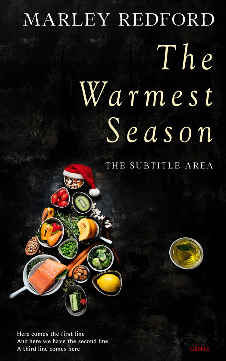 2D view of Premade Cookbooks & Food & Wine Book Cover - Log Cabin