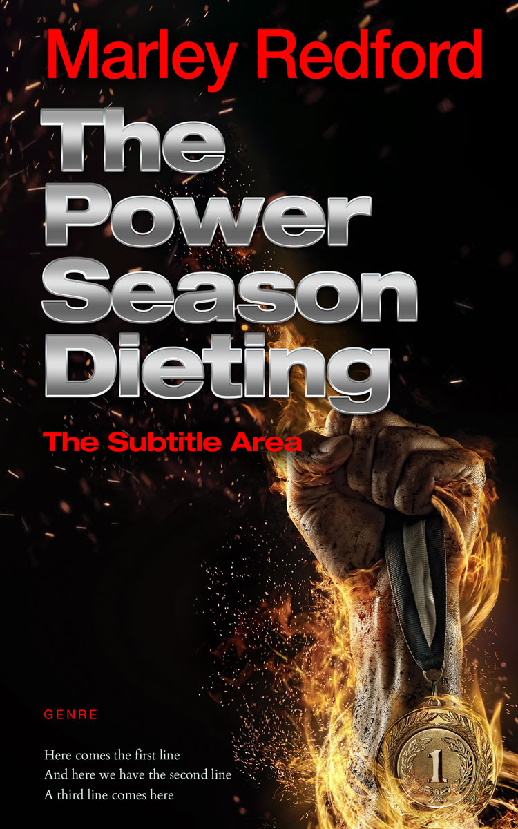 2D view of Premade Health & Dieting & Fitness Book Cover - Antique Brass