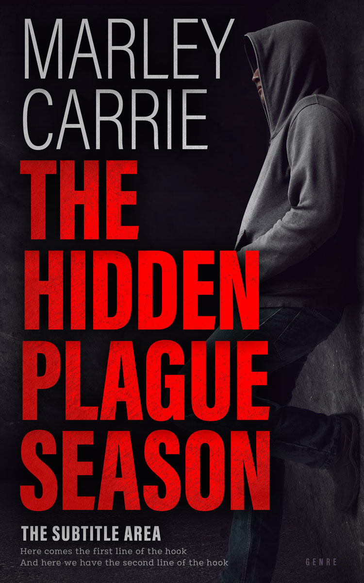 2D view of Premade Mystery & Thriller & Suspense Book Cover - Alizarin Crimson