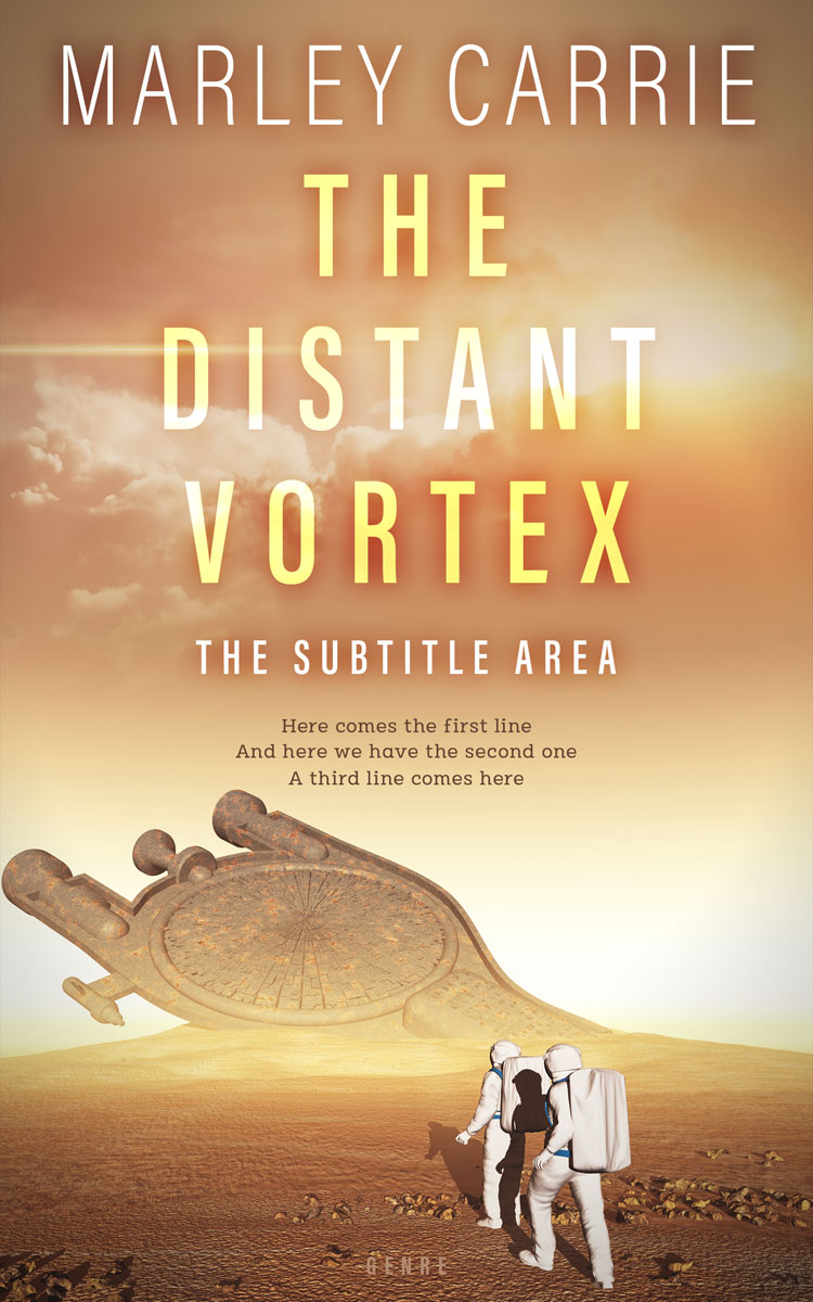 2D view of Premade Science Fiction Book Cover - Twine