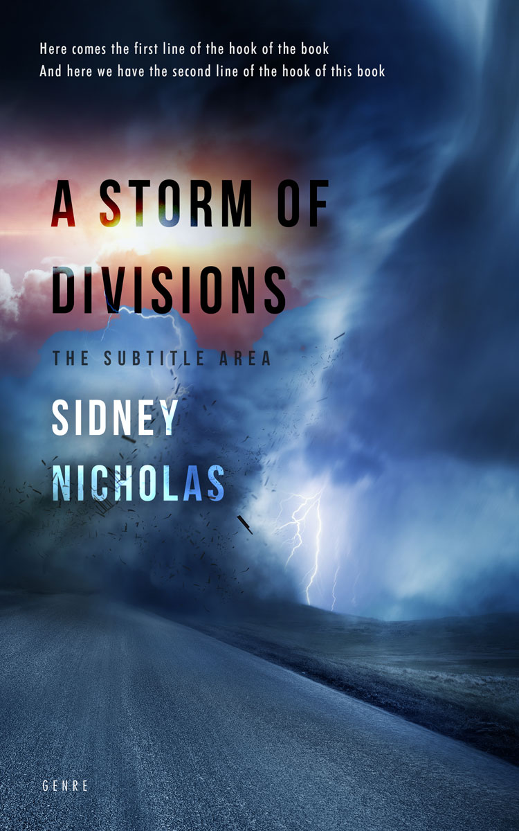 2D view of Premade Action & Adventure Book Cover - San Juan