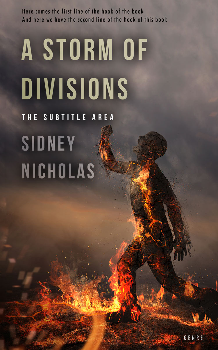 2D view of Premade Mystery & Thriller & Suspense Book Cover - Taupe