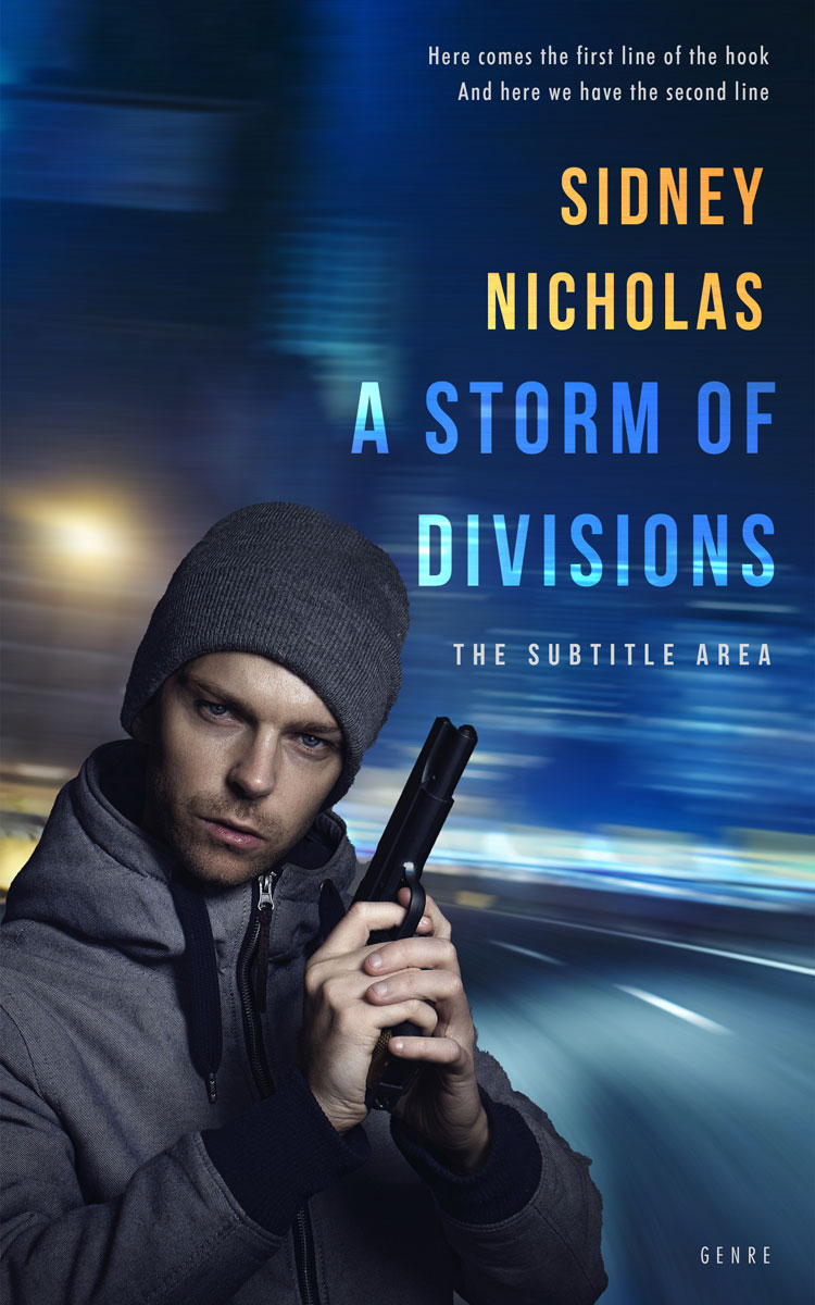 2D view of Premade Action & Adventure Book Cover - Cloud Burst