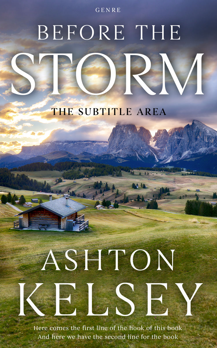 2D view of Premade Literary Fiction Book Cover - Fuscous Gray