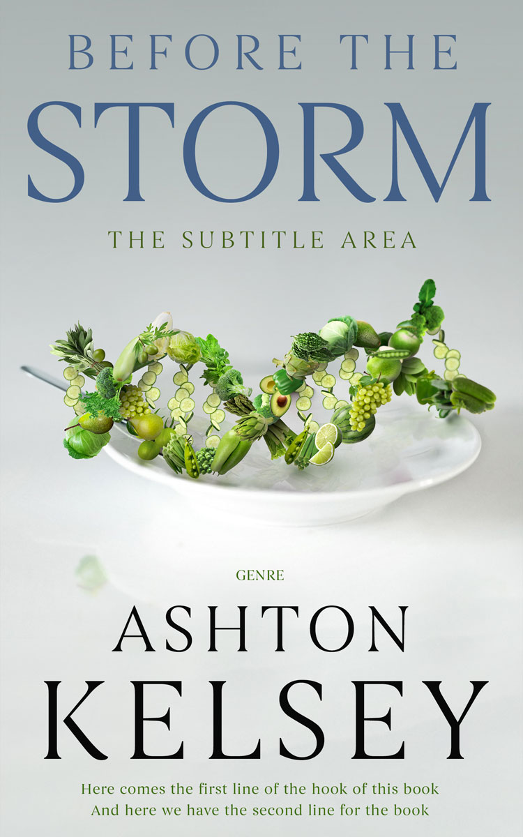 2D view of Premade Health & Dieting & Fitness Book Cover - Pumice