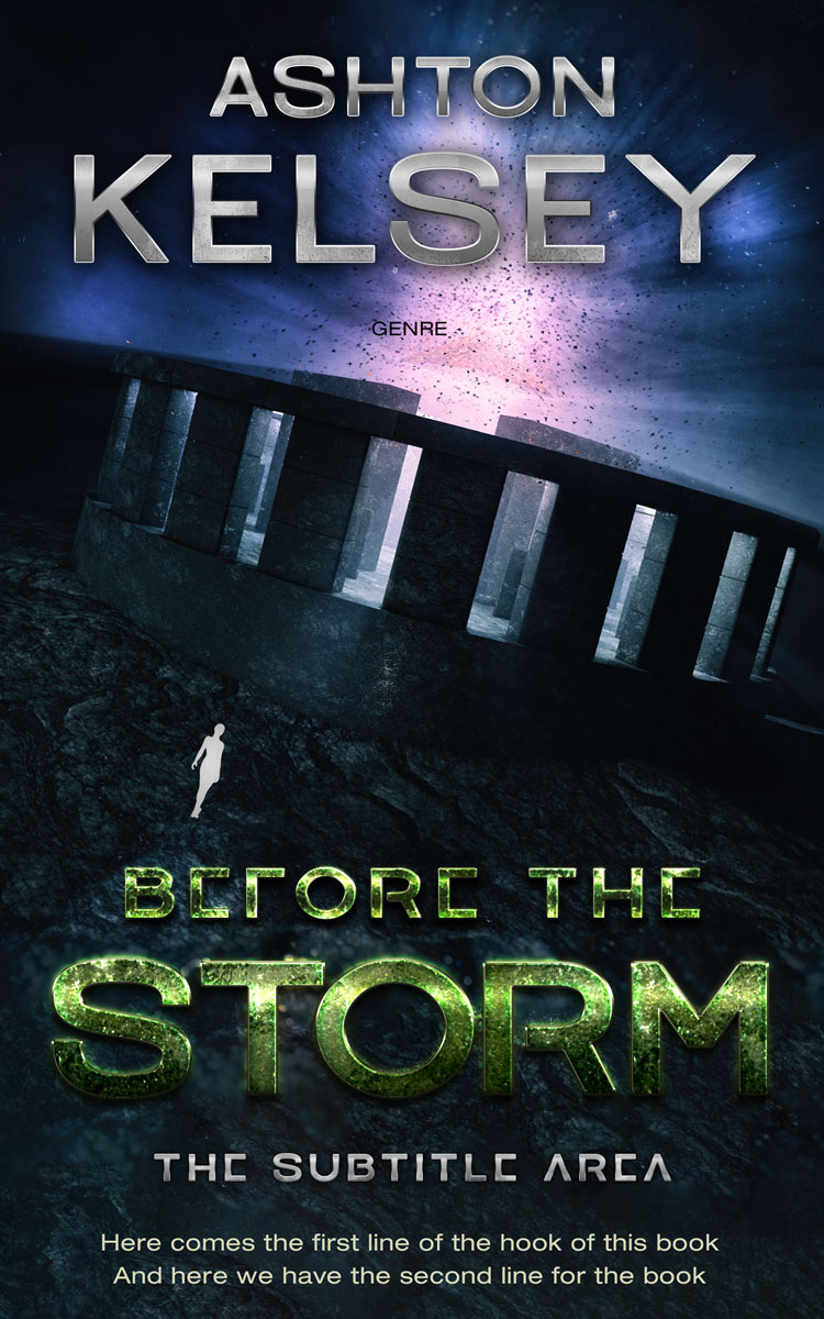 2D view of Premade Science Fiction Book Cover - Mirage