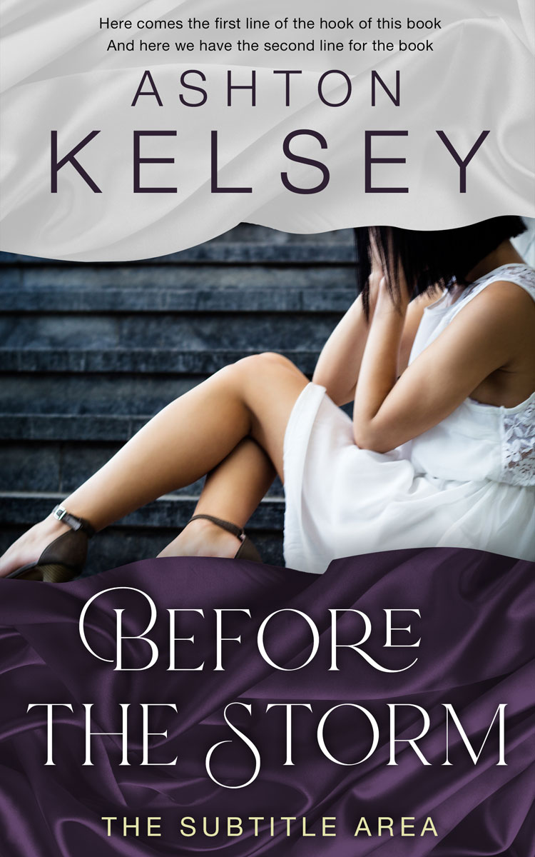 2D view of Premade Romance Book Cover - Blackcurrant