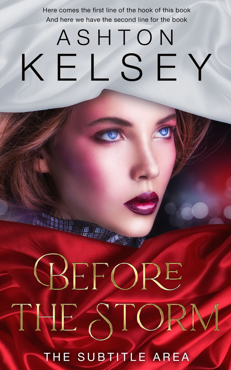 2D view of Premade Royal Romance Book Cover - Pale Slate