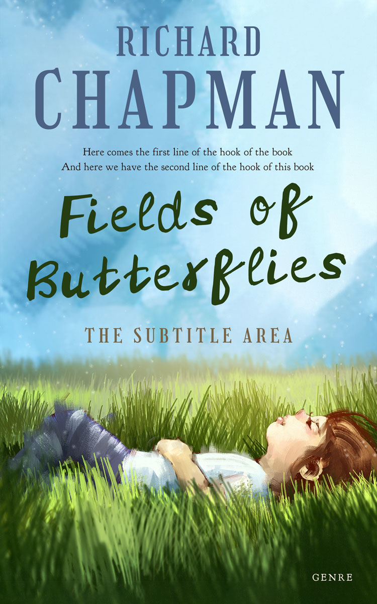 2D view of Premade Children's Book Cover - Aqua Island