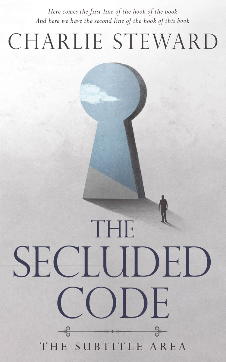 2D view of Premade Self-Improvement & Self-Help Book Cover - Pale Slate