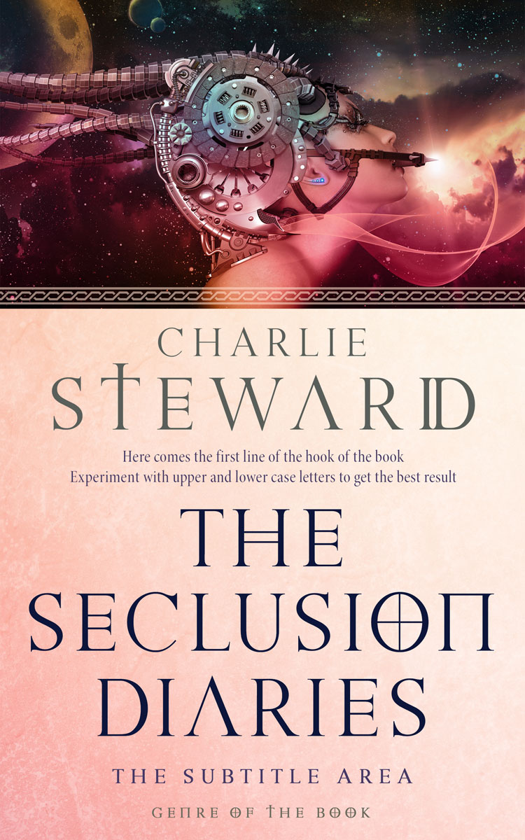 2D view of Premade Science Fiction Book Cover - Cocoa Brown