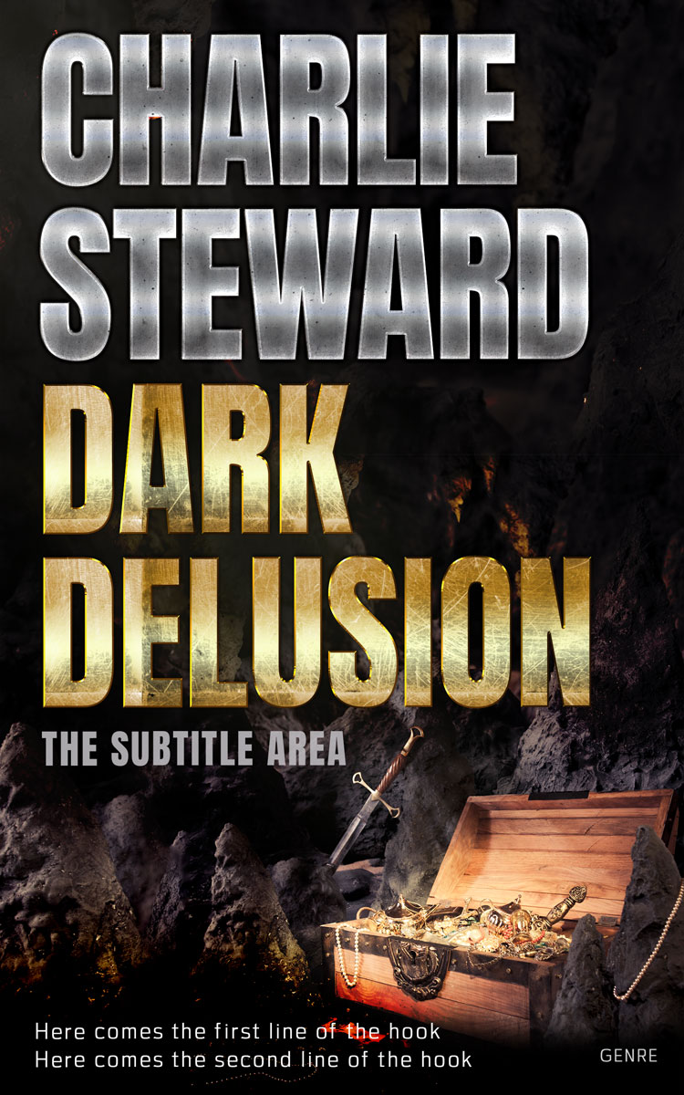 2D view of Premade Action & Adventure Book Cover - Indian Khaki