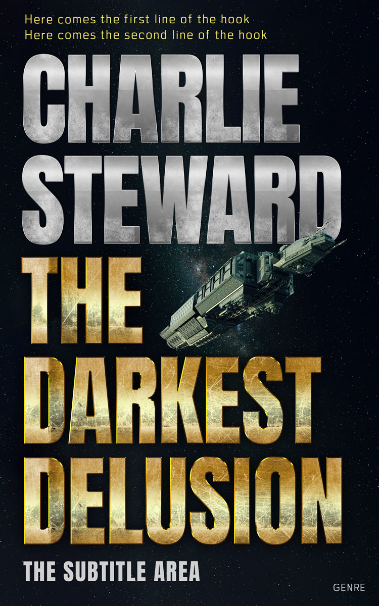 2D view of Premade Science Fiction Book Cover - Indian Khaki