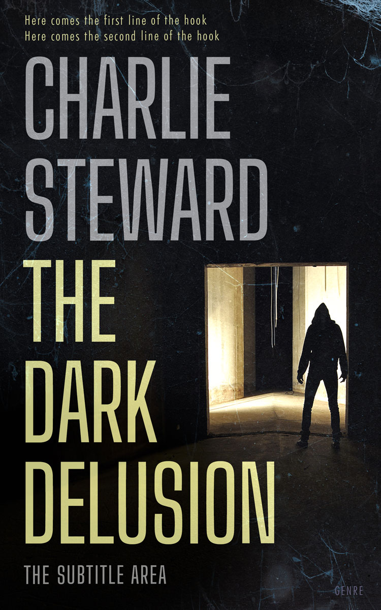 2D view of Premade Mystery & Thriller & Suspense Book Cover - Heathered Gray