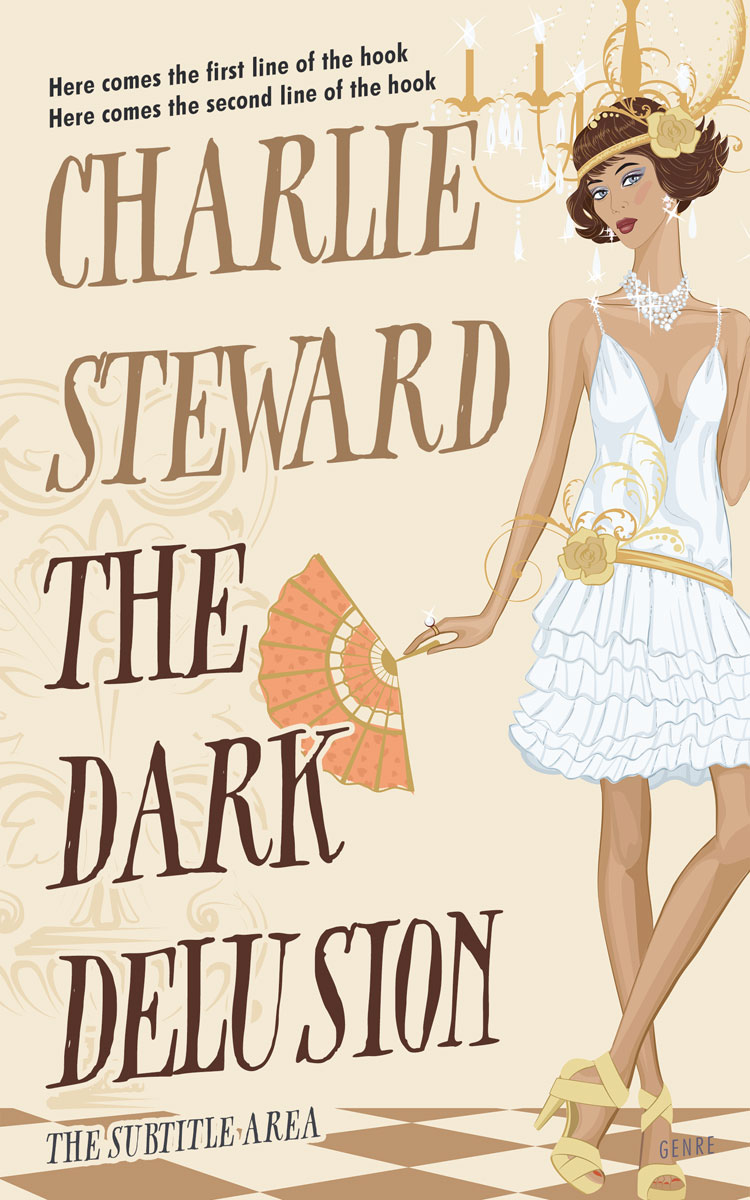 2D view of Premade Romance Book Cover - Parchment